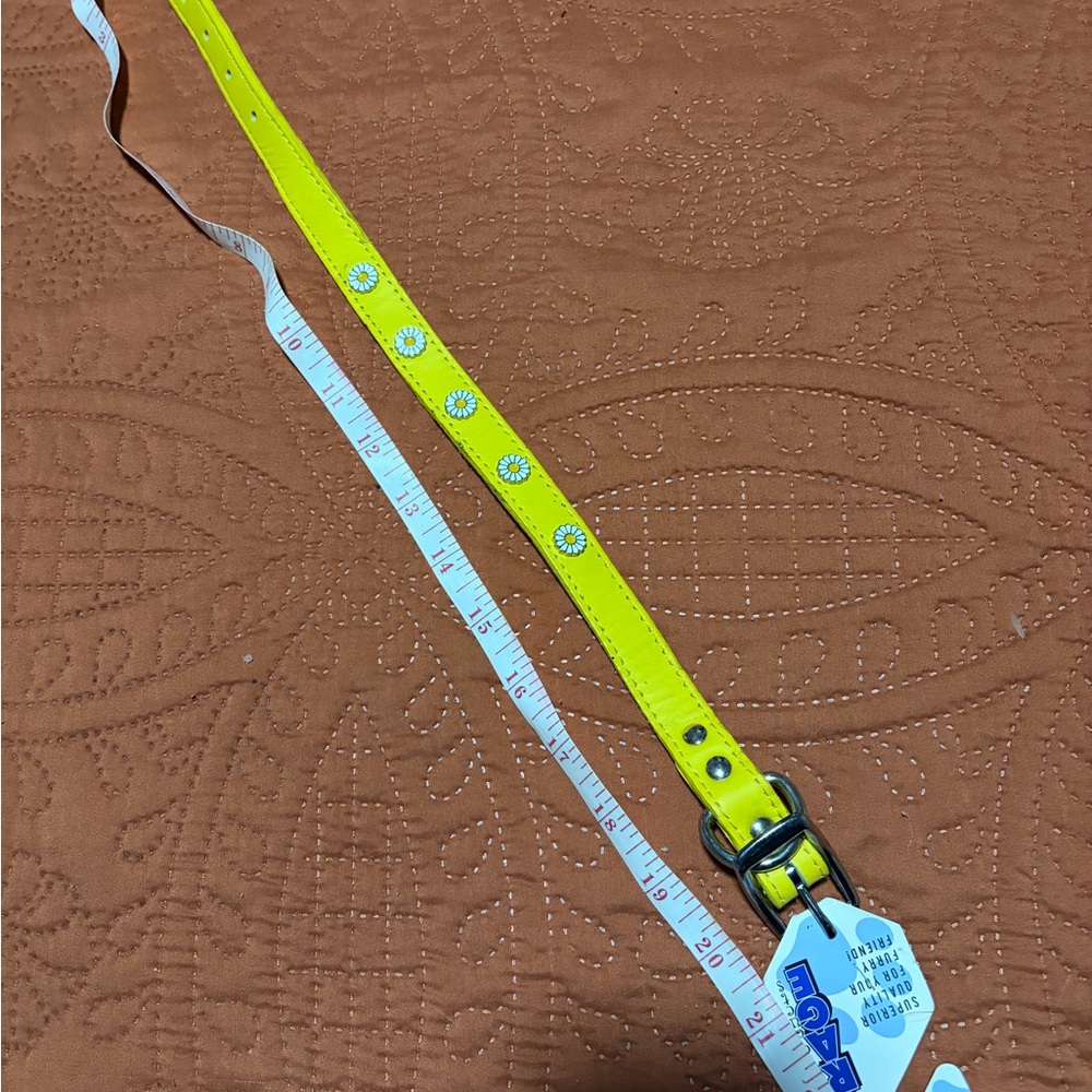 New Yellow Daisy Dog Collar • 20” • Floral • With Tags
